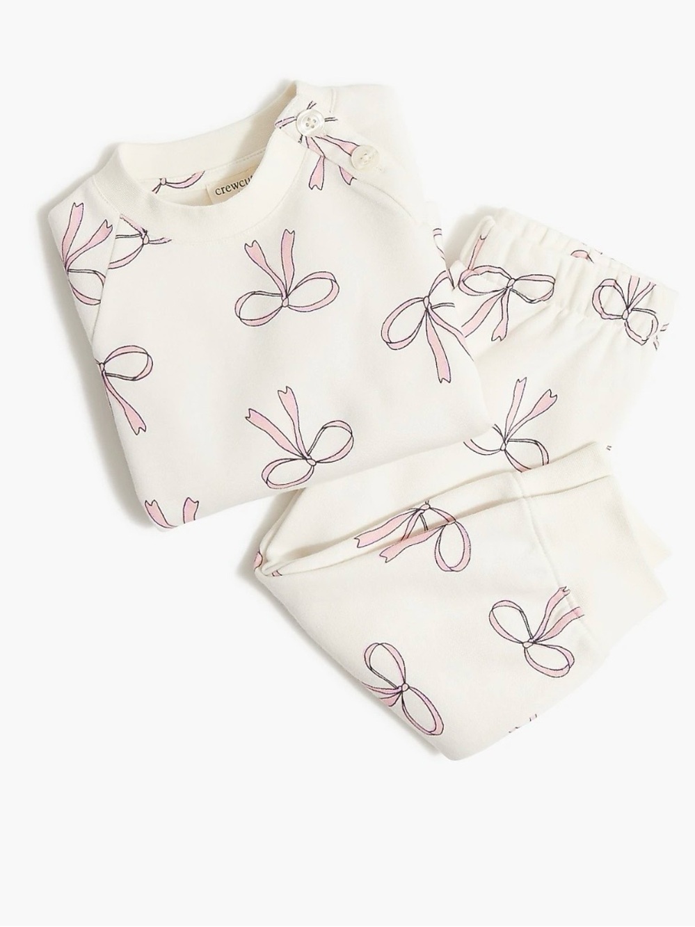 J. Crew Factory Set with Pink Bow Print
